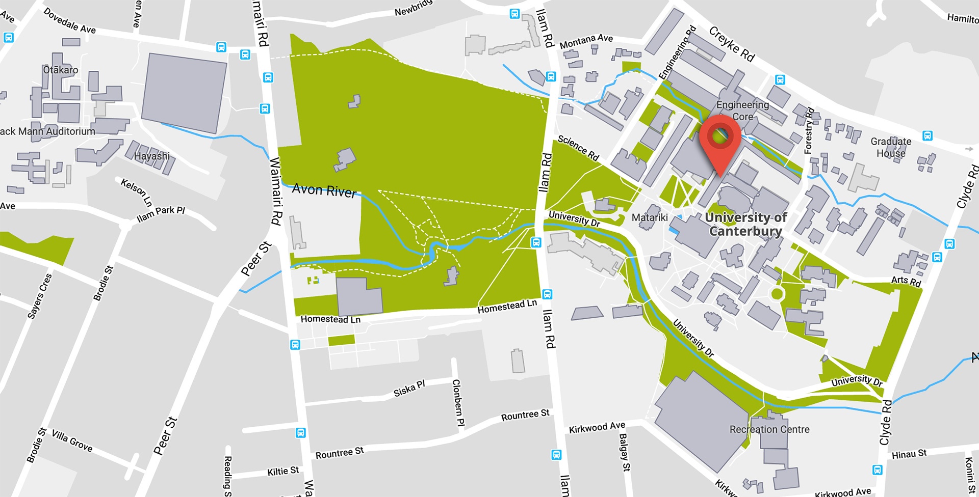 Campus Maps University Of Canterbury